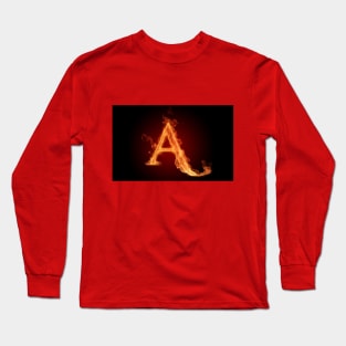 Fire letter set "A" Long Sleeve T-Shirt